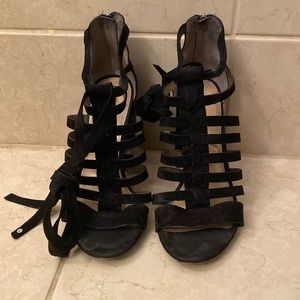 Sam Edelman Black Lace up heels